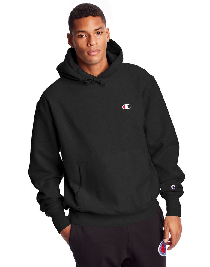 Sudadera Con Capucha Champion Hombre - Reverse Weave C Logo ( Negras ) 5340819-TW